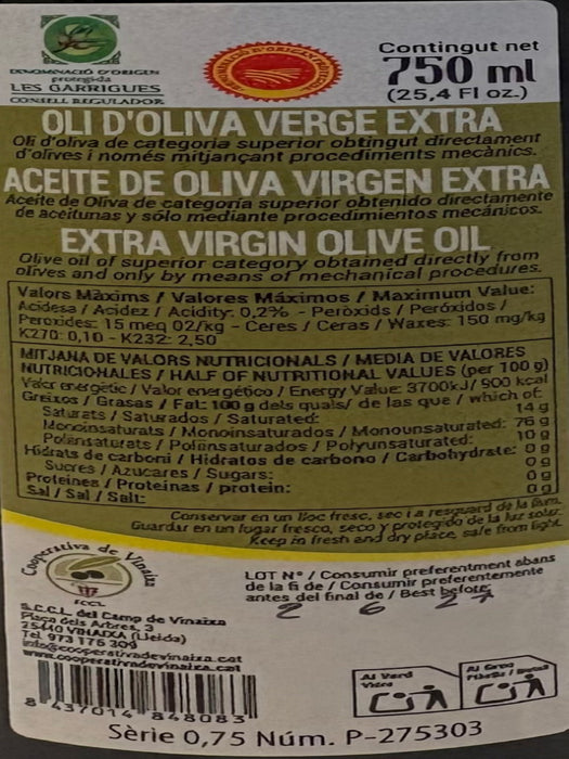 Extra Virgin Olive Oil - 750ML