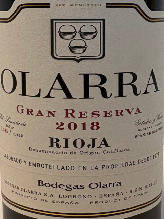 Olarra - Gran Reserva 2018